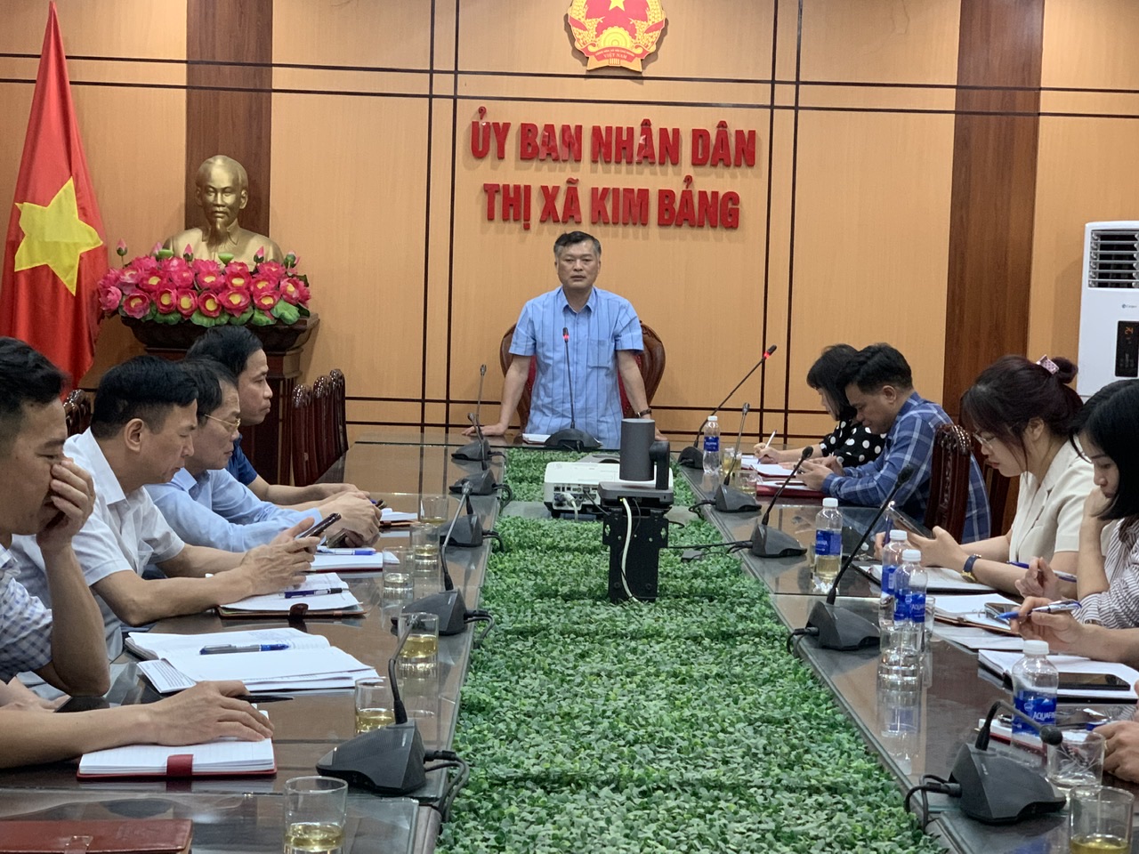 ĐC Phó chủ tịch UBND Thị xã Kim bảng kết luận tại hội nghị.jpg