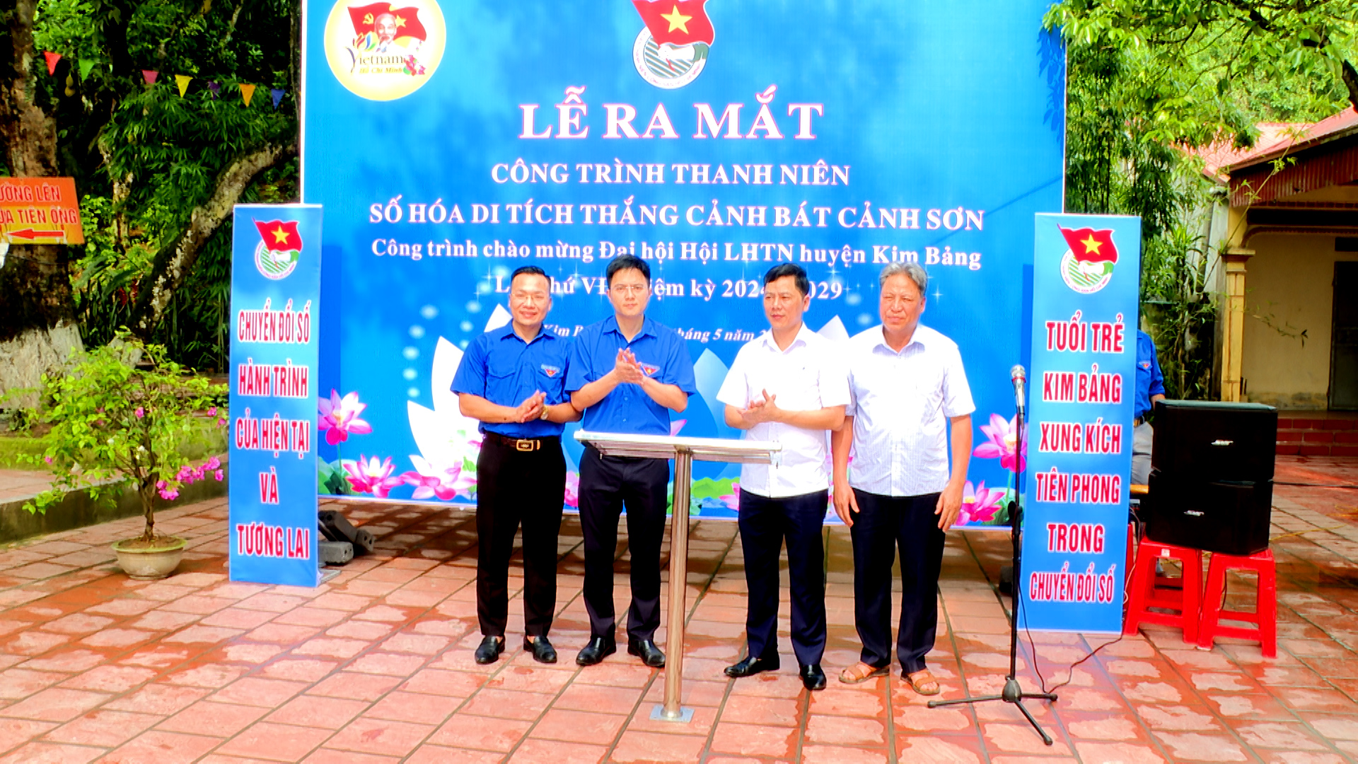 Huyện đoàn Kim bảng ra mắt mô hình số hóa khu di tích Bát cảnh Sơn.jpg