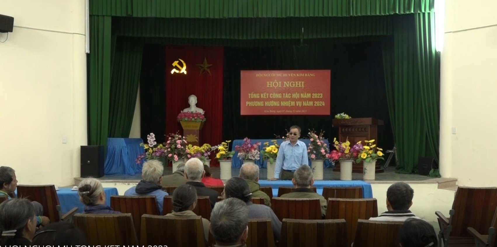 Chủ tịch hội người mù Kim Bảng triển khai công tác hội năm 2024.jpg